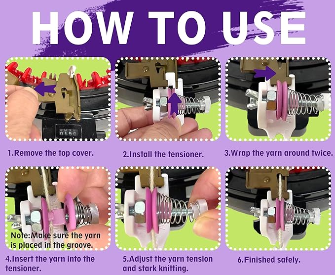 GEOCCI Knitting Machine Tensioners，Compatible for ADDI 46 Needle Circular Knitting Machine，Plastic Material（2-Pack）