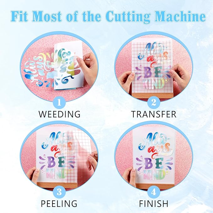 Blue Tie Dye Permanent Vinyl Roll, 12"x8ft, Clouds Pattern, for Mugs Decors, Cricut/Silhoutte Cameo Compatible