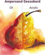 Ampersand Art Supply Gesso Wood Painting Panel: Museum Series Gessobord, 11" x 14", 1/8" Flat Profile