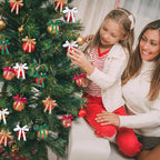 DECYOOL Christmas Ribbons, 4 Rolls 100 Yards Christmas Satin Ribbons 10mm Wide Holiday Craft Ribbons for Gift Wrapping and Xmas Decoration(Wine Red, Dark Green, Khaki, White)