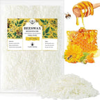 Beeswax pellets 1LB, VEGISHINE Pure and Natural White Beeswax for Candle Making, DIY Skin Care, Lip Balm, Polishing, Lotion, Soap, Candle Making Supplies