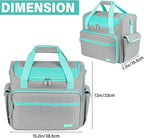 Craft Bag for Scrapbook Supplies, Large Scrapbook Tote with 15.6'' Laptop Sleeve, Art Supply Storage Bag with Multiple Pockets for Scrapbooking Tools, Gray