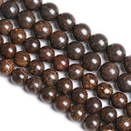 8MM 45PCS Natural Stone Bronzite Gemstone Spacer Loose Beads for Jewelry Making DIY Bracelet Necklace 1 Strand