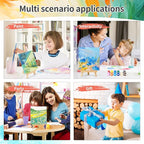 2 Pack 8 * 10In Canvas Boards for Painting, Art Canvas for Drawing with 4 Brushes & 2Paint Trays & 4 Acrylic Paint, Mini Painting Canvas with Easel Set, Painting Kits for Adults & Kids Party