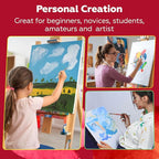 Stretched Canvas for Painting,10Pack 8X10 Inch Stretched White Blank Canvas,8 Oz Triple Primed 5/8" Profile Stretched Canvases,100% Cotton,Canvas for Painting, for Acrylics, Oils