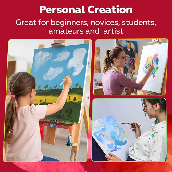 Stretched Canvas for Painting,10Pack 11X14 Inch Stretched White Blank Canvas,8 Oz Triple Primed 5/8" Profile Stretched Canvases,100% Cotton,Canvas for Painting, for Acrylics, Oils