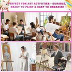 Stretched Canvas for Painting, 2Pack 24X36 Large Canvas for Painting, 12Oz Triple Primed 2/3" Profile Cotton Professional Artist Quality Blank Canvas Frame, Art Canvases for Oil,Acrylic Paint,Gouache