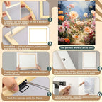 DoubleFill 2 Pack 16x20 Inch DIY Canvas Stretcher Bars Canvas Frame Wood Frames Kit Easy to Assemble for Prints, Posters, Oil Painting, Painting, Embroidery Stitch and Needlepoint Arts