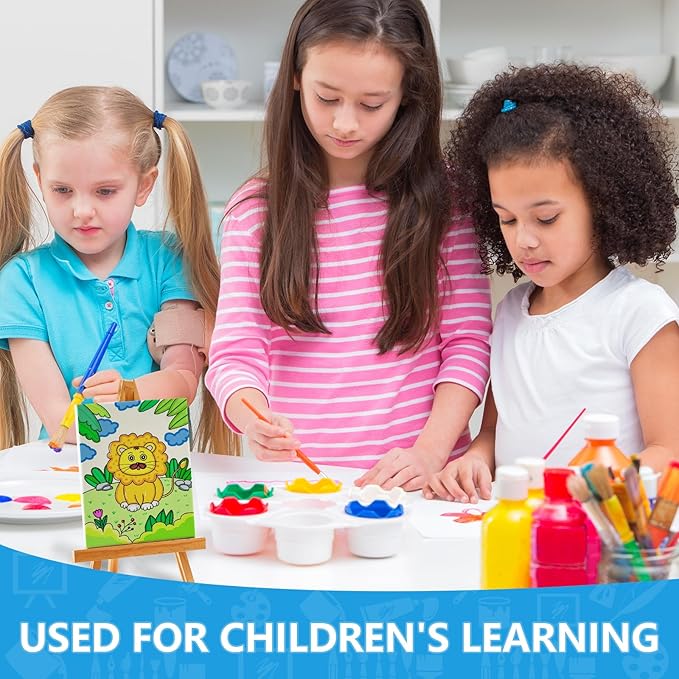 ESRICH Stretched Canvas for Painting 5x7, 28 Pack Small Canvases 5/8" Profile Primed Acid-Free Blank Canvas for Kids & Artists