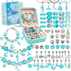 ONADEBY DIY Bracelet Kit with Beads and Charms - Friendship Jewelry Making Kit Perfect for Birthday, Christmas Craft Gifts with Box Bag Packing