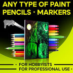 Glow in The Dark Canvas Boards – 2 Pack of 10×14″ Painting Panels – Neon-Ready Art Canvases for Acrylic, Oil & Glow Paints – Creative Gift for Artists, Kids & Decoration