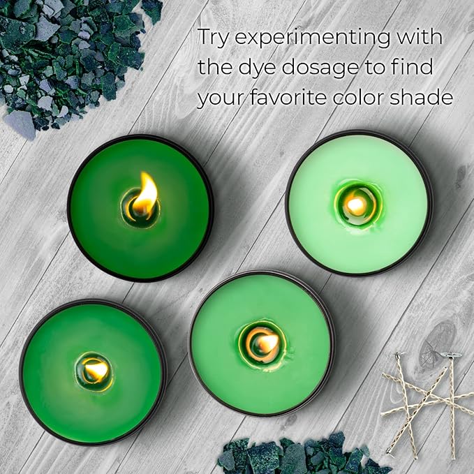Green Candle Dye 2oz for Soy Candle Making – Highly Concentrated Candle Wax Dyes – Candle Shop Premium Color Dye Chips for Soy Wax, Beeswax, Paraffin