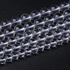 AAAAA Natural Clear White Crystal Quartz Beads Round Loose Spacer Beads for Jewelry Making DIY Bracelets Crystal Energy Healing Power Stone 60pcs 6mm 15 Inch