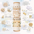 Clay Beads 8000 Pcs 2 Boxes Bracelet Making Kit - 24 Colors Polymer Clay Beads for Bracelet Making Set - Heishi Disc Beads for Jewelry Making kit with Charms and Gift Pack for Girls