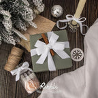 Ribbli Polyester White Velvet Ribbon,5/8 Inches Continuous10-Yard Spool,Christmas Ribbon for Gift Wrapping,Floral Bouquets, Home Decor