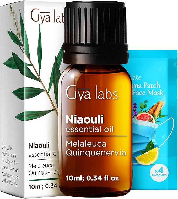 Gya Labs Niaouli Essential Oil - 0.34 Fl Oz - for Hair, Skin, Diffuser, Aromatherapy & DIY Candle Making Scent