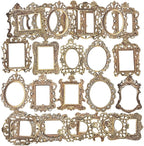 30Pcs Vintage Scrapbook Paper Photo Frame for Scrapbooking Junk Journal Collage Diary Embellishment DIY Photo Album DIY Craft Decoration, 10 Patterns (YSDC1)