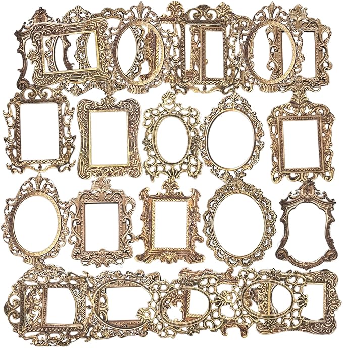 30Pcs Vintage Scrapbook Paper Photo Frame for Scrapbooking Junk Journal Collage Diary Embellishment DIY Photo Album DIY Craft Decoration, 10 Patterns (YSDC1)