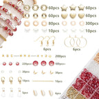 Xylise 6mm/8mm Crackle Glass Beads Bracelet Making Kit Crystal Glass Beads Jewelry Making Kit, Friendship Bracelet kit for DIY Crafts Gifts