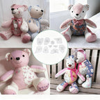 10in Memory Bear Template Ruler Set, Sitting Height 10in Acrylic Memory Bear Sewing Patterns Cutting Set Teddy Bear Quilting templates, Sewing Patterns for Beginners (25cm/10in)