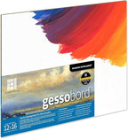 Ampersand Art Supply Gesso Wood Painting Panel: Museum Series Gessobord, 12" x 16", 1/8" Flat Profile