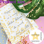 10 Grams 5mm/0.2" Gold Tiny Star Sew on Sequins Mini Hollow Star Sequins Embroidery Sequin with Holes DIY Loose Sequin for Sewing Dolls Jewelry Making Crafts