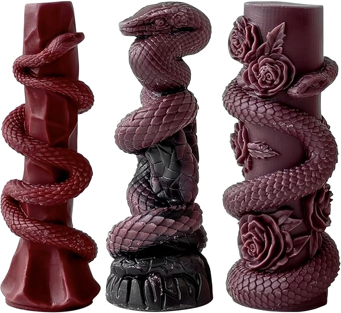 Snake Molds Animal Resin Mold - Resin Casting Silicone Molds for Home Decor & Candle Making Wave Spiral Mold
