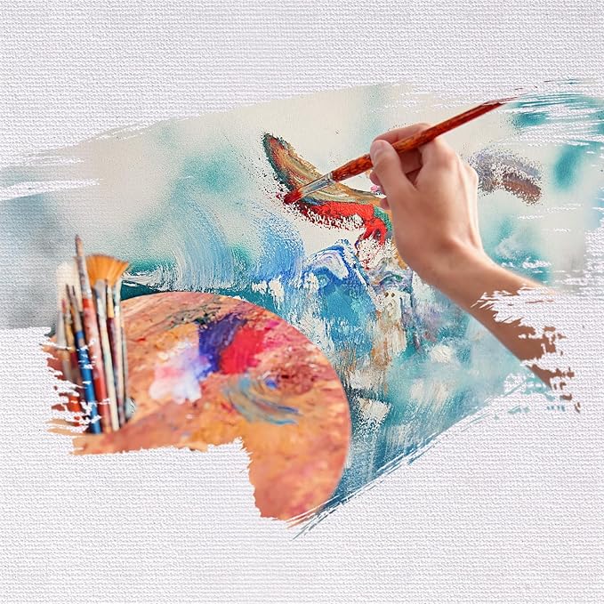 100 Pack Bulk Painting Canvas Panels, Classroom Value Pack Art Canvas, Small Canvases for Classroom Students, Painting Hobby Painters Using (4 x 4 Inch)