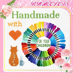 Friendship Bracelet String 50 Skeins Fashionable Rainbow Color Embroidery Floss Cross Stitch Embroidery Thread Cotton Floss Bracelet Yarn, Craft Floss