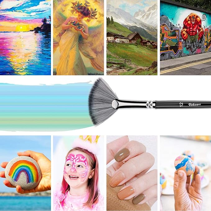 Acrylic Paint Set, 44 Piece Professional Painting Set, Includes 24 Acrylic Paints, 16 Pcs Paint Brushes with Case,Paint Knife and Art Sponge for Watercolor, Oil, Artists, Students and Kids