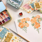 Watercolor Paper Pad, 30 Sheets, 3.5x5.5”, 100% Cotton Paper, Glue Bound, 140LB/300GSM Cold Pressed Water Color Paper for Watercolor Drawing, Mixed Media, Art Journaling (3.5x5.5 Inch)