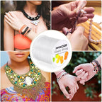 Paxcoo 1mm Elastic Bracelet String Cord Stretch Bead Cord for Jewelry Making and Bracelet Making White