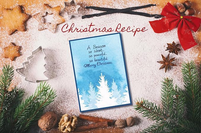 Arbuya Christmas Verses Clear Stamps Set Christmas Sayings Scrapbooking Stamp Rubber Stamps for Card Making Christmas Sentiment Silicone Stamps for DIY Scrapbooking Making