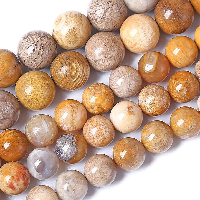 6MM Coral Jade Stone Beads Chrysanthemum Gemstone Round Crystal Energy Jade Beads for Jewelry and Bracelets Making 120pcs 2 Strands 32"