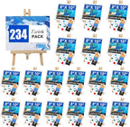 ESRICH 234 Pack Canvas with Easel Set 8 x 10 in Canvas Boards with 11.8 in Wooden Easels, Paint Brushes Canvas Panel Painting Kit for Acrylic Oil Watercolor Beginners Art Crafts Sip and Paint Party