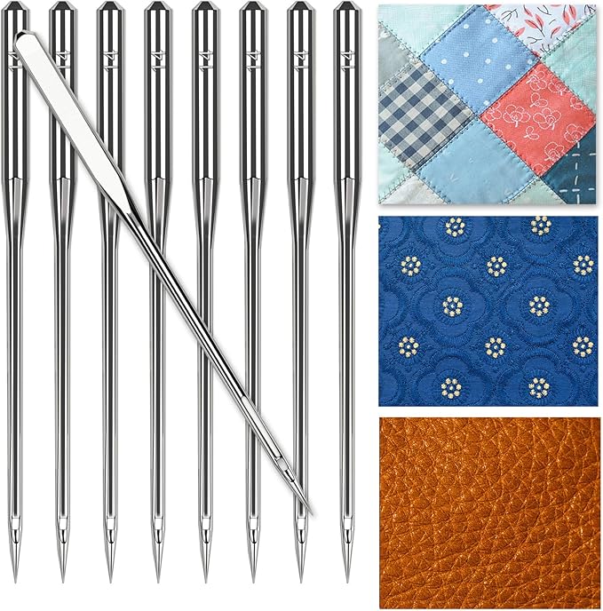 100 Pcs Universal Size 90/14 Sewing Machine Needles, Heavy Duty Sewing Machine Needles for Embroidery Leather Jeans, Compatible with Kind of Home Sewing Machine