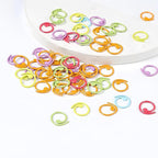 Wonafa 30pcs Spiral Stitch Markers for Knitting & Crochet, Metal, Adults
