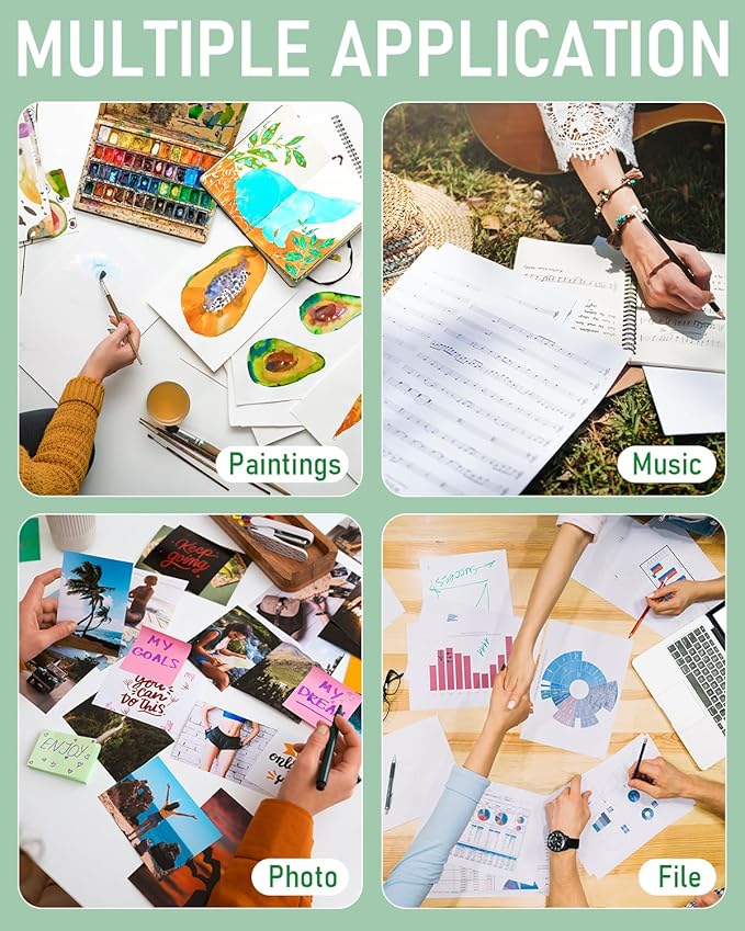 Nicpro 11x14 Art Portfolio Folder, 30 Pockets Display 60 Pages Art Painting Portfolio Binder with Clear Plastic Sleeves, Presentation Storage Book for Artists Artwork Drawing - (Black)