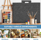 ZKOO Felt Art Portfolio Bag, Large Art Portfolio with Handles, Sturdy Artist Storage Bag for Artwork, Poster, Sketching, and Drawing (24 x 36 inch)