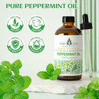 EVOKE OCCU Peppermint Oil 4 Fl Oz - for Spray Diffuser Aromatherapy Hair and Skin Care - Kitchen Garden Car - 100% Pure and Natural