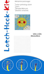 Numptain Latch Hook Kits for Kids,DIY Rug Crafts Cat Pattern Color Printed Canvas,Latch Hook Kits for Beginners Handmade Needlework Crafts Home Decoration,12"x12"