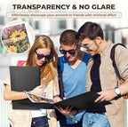 JoyCat Art Portfolio Binder 11"x17",40 Pockets Art Folder with Clear View Pages, 80 Sheets Presentation Binder for Artists and Students (Black)