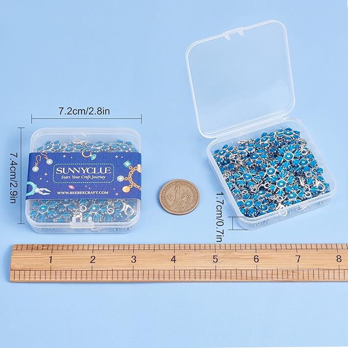 SUNNYCLUE 1 Box 30Pcs Stitch Markers Crochet Stitch Marker Christmas Large Snowflake Charms Double Sided Clip On Removable Lobster Clasp Charm Locking Knitting Markers for Weaving Sewing Quilting