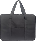 JJRING Art Portfolio Case, Wire Framed Nylon Portfolio Tote, Art Storage Bag in 23 Inches by 17 Inches, Great Carrying Bag for Artworks, Posters, Drawings, Prints(Black)