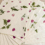 Handmade Botanical Craft Paper - 10 Sheets 15x22 Inch Acid-Free Art Paper for Watercolor,Wedding Invites,Scrapbooking - Vintage Textured Designs for DIY,Gift Wrapping & Cultural Projects