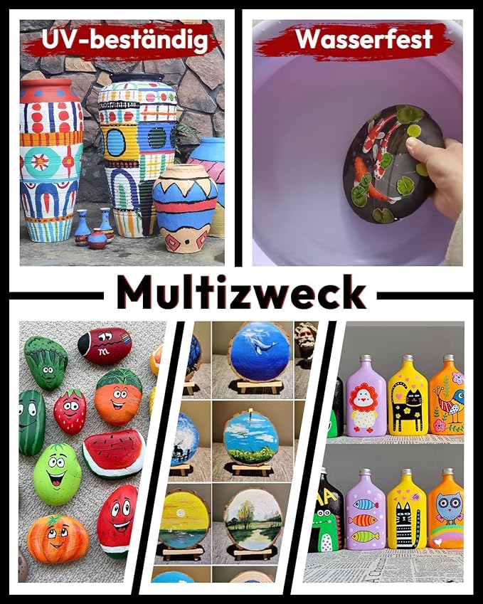 Fantastory Acrylic Paint Set 24 Classic Colors(2oz /60ml) with 12 Brushes, Professional Craft Thick Paints Kits for Adults, Canvas Wood Fabric Ceramic Rock Painting Supplies [Professional Series]