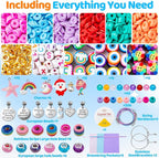 Taybonds Charm Bracelet Making Kit - 1400+ Pcs Jewelry Making Kit for Beginners with Charm-Style Beads, Unicorn Mermaid DIY Bracelets & Necklaces, Birthday Christmas Gifts