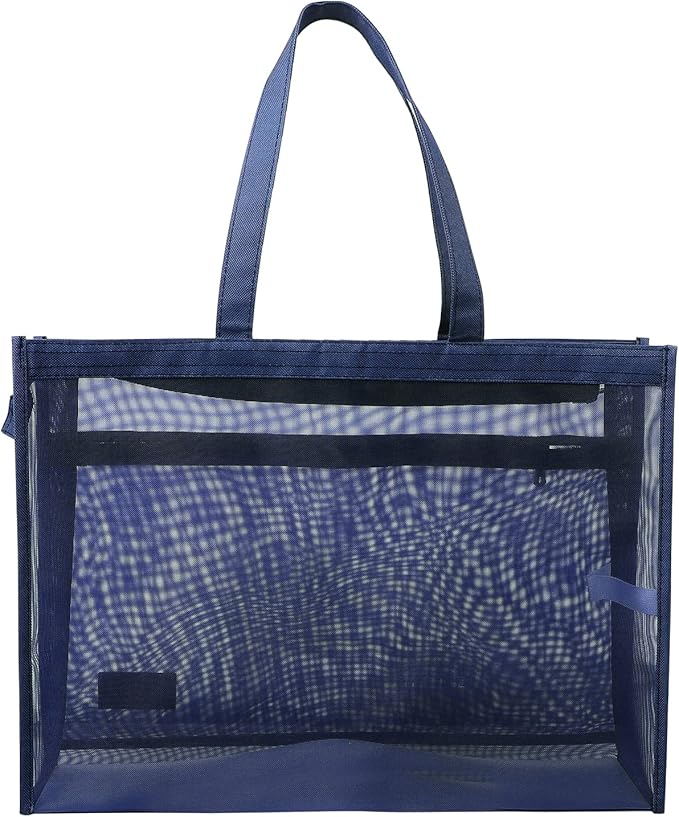 Art Portfolio Bag 18 x 12 Inch, Poster Storage Bag with Handle and Zipper Organizer Transparent Bag for Posters Board, Painting Book, Bulletin Boards, Watercolor Sketchbook