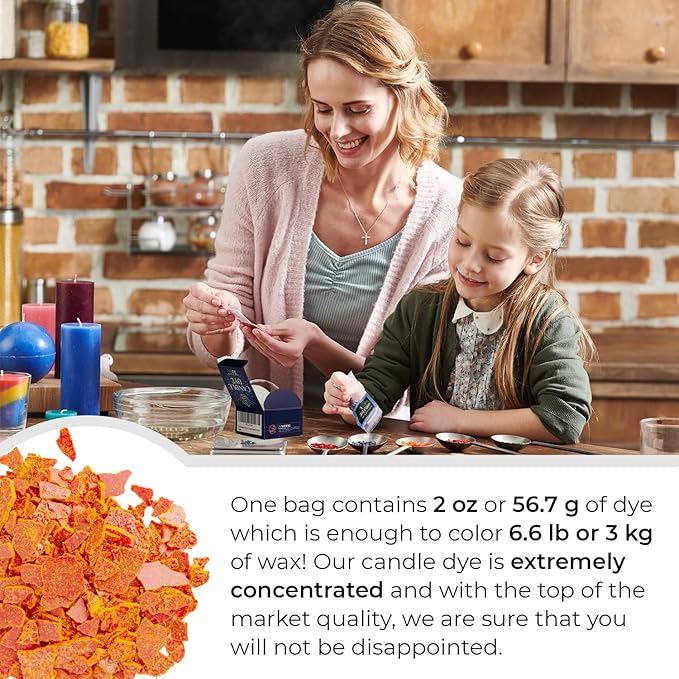 Yellow Candle Dye 2oz for Soy Candle Making – Highly Concentrated Candle Wax Dyes – Candle Shop Premium Color Dye Chips for Soy Wax, Beeswax, Paraffin