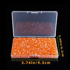1200PCS 3mm Bicone Crystal Glass Beads for Jewelry Making, Sparkling Mini Beads for Suncatchers, DIY Bracelets & Craft Projects (Orange)